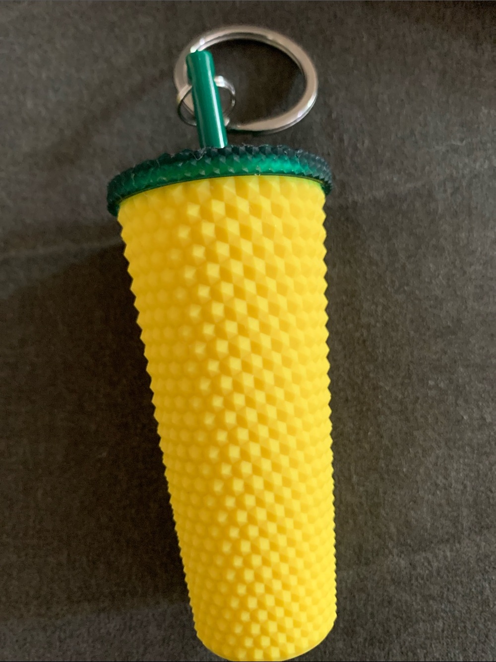 3pc Starbucks Yellow Studded Tumbler with Tropical Aloha Pouch&keychain - Picture 10 of 10